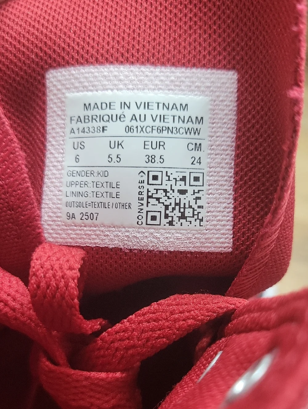 Converse Women's High Top Canvas Sneakers in Red